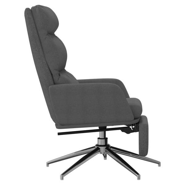 Grote foto vidaxl chaise de relaxation avec repose pied gris fonc tiss huis en inrichting stoelen