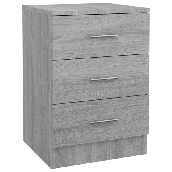 Grote foto vidaxl table de chevet sonoma gris 38x35x56 cm bois d ing ni huis en inrichting complete slaapkamers