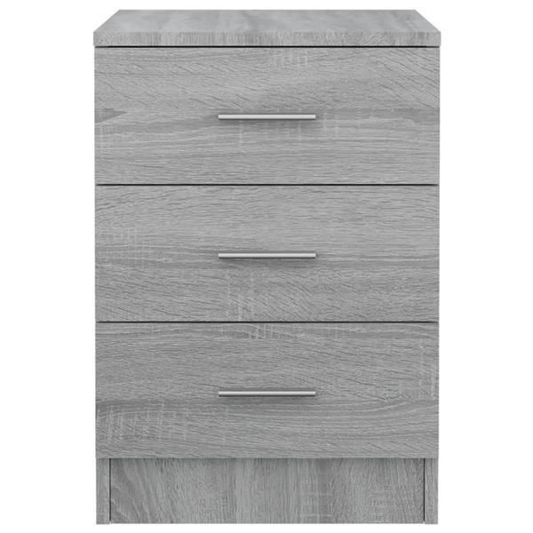 Grote foto vidaxl table de chevet sonoma gris 38x35x56 cm bois d ing ni huis en inrichting complete slaapkamers