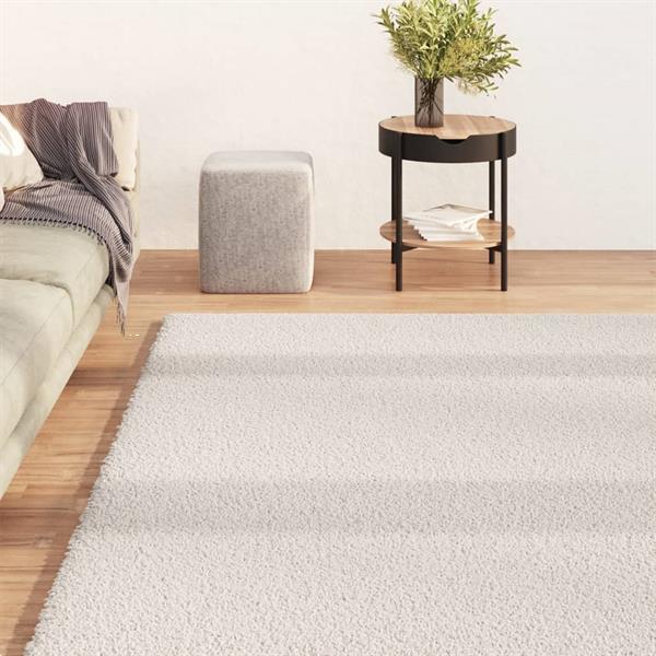 Grote foto vidaxl tapis shaggy poils longs cr me 80x150 cm huis en inrichting vloerbedekking en kleden