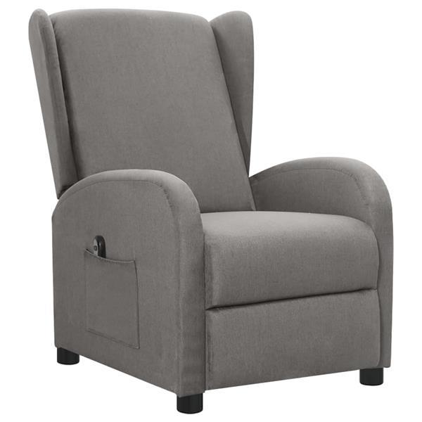 Grote foto vidaxl fauteuil inclinable lectrique gris clair tissu huis en inrichting stoelen