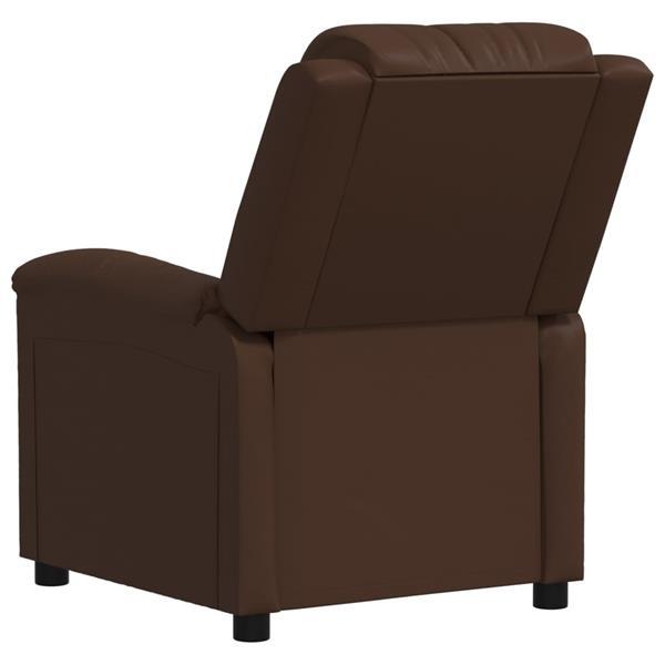 Grote foto vidaxl fauteuil lectrique de massage marron similicuir huis en inrichting stoelen