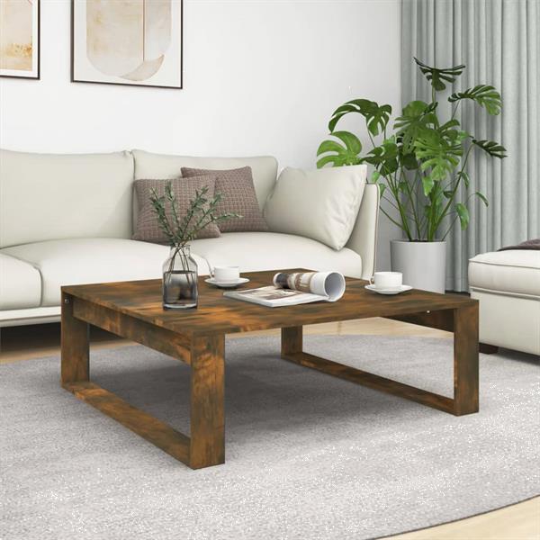 Grote foto vidaxl table basse ch ne fum 100x100x35 cm bois d ing nieri huis en inrichting eettafels