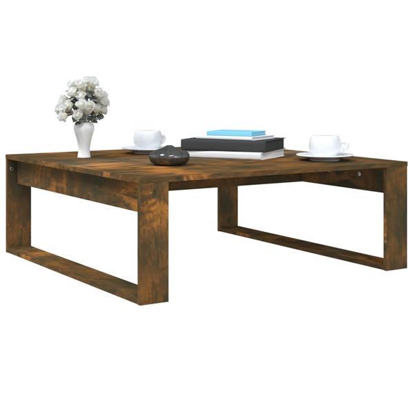 Grote foto vidaxl table basse ch ne fum 100x100x35 cm bois d ing nieri huis en inrichting eettafels