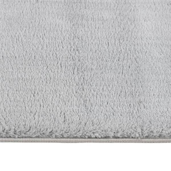 Grote foto vidaxl tapis shaggy doux lavable 80x150 cm antid rapant gris huis en inrichting vloerbedekking en kleden