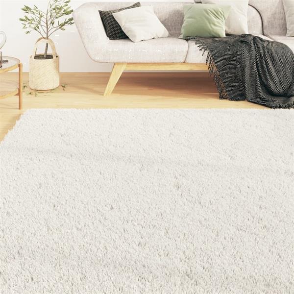 Grote foto vidaxl tapis shaggy doux lavable 80x150 cm antid rapant cr m huis en inrichting vloerbedekking en kleden