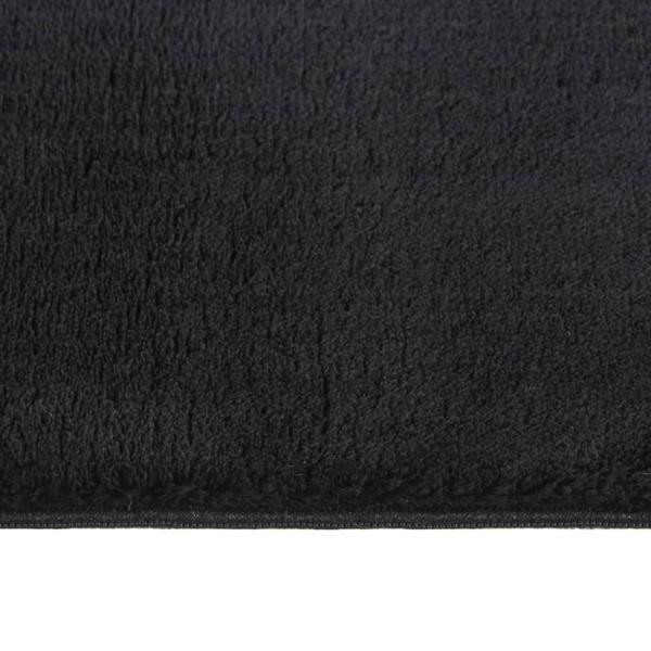 Grote foto vidaxl tapis shaggy doux lavable 80x150 cm antid rapant noir huis en inrichting vloerbedekking en kleden