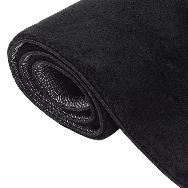 Grote foto vidaxl tapis shaggy doux lavable 80x150 cm antid rapant noir huis en inrichting vloerbedekking en kleden