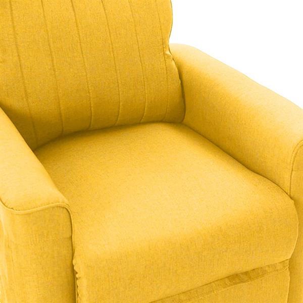 Grote foto vidaxl fauteuil inclinable lectrique jaune tissu huis en inrichting stoelen