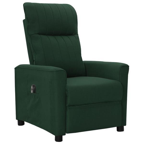 Grote foto vidaxl fauteuil inclinable lectrique vert fonc tissu huis en inrichting stoelen