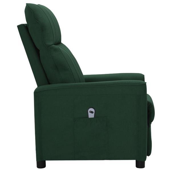 Grote foto vidaxl fauteuil inclinable lectrique vert fonc tissu huis en inrichting stoelen