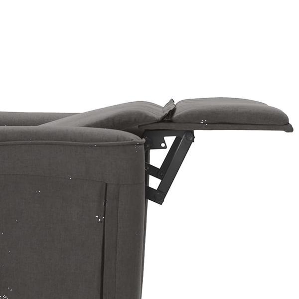 Grote foto vidaxl fauteuil inclinable lectrique gris fonc tissu huis en inrichting stoelen