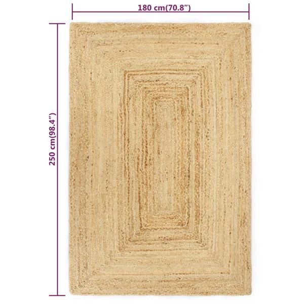 Grote foto vidaxl tapis fait la main jute 180x250 cm huis en inrichting vloerbedekking en kleden