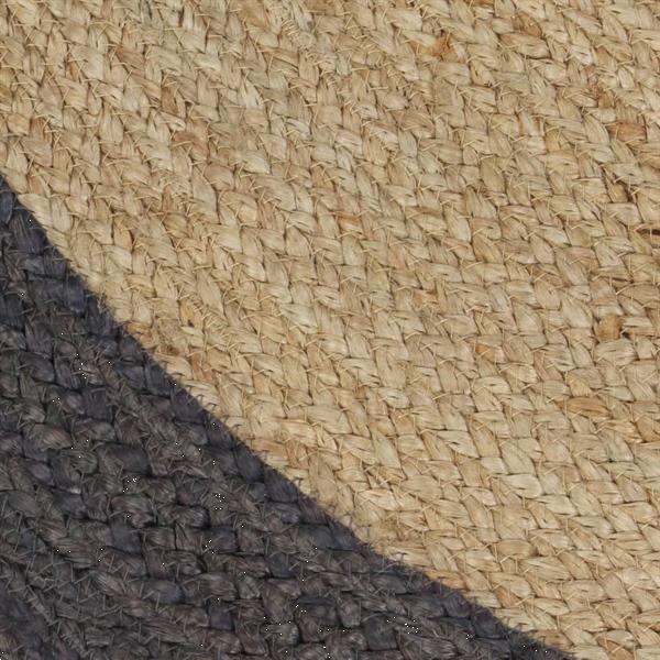 Grote foto vidaxl tapis fait la main jute avec bord gris fonc 240 cm huis en inrichting vloerbedekking en kleden