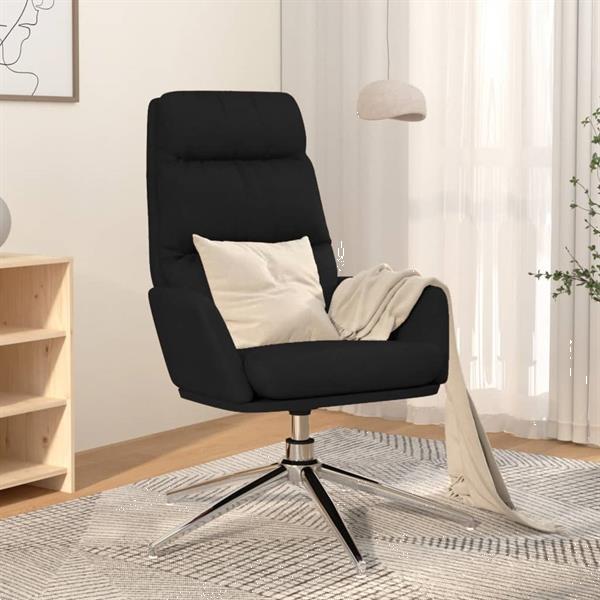 Grote foto vidaxl chaise de relaxation noir tissu huis en inrichting stoelen