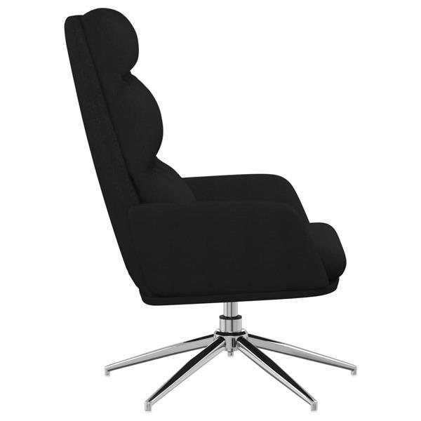 Grote foto vidaxl chaise de relaxation noir tissu huis en inrichting stoelen