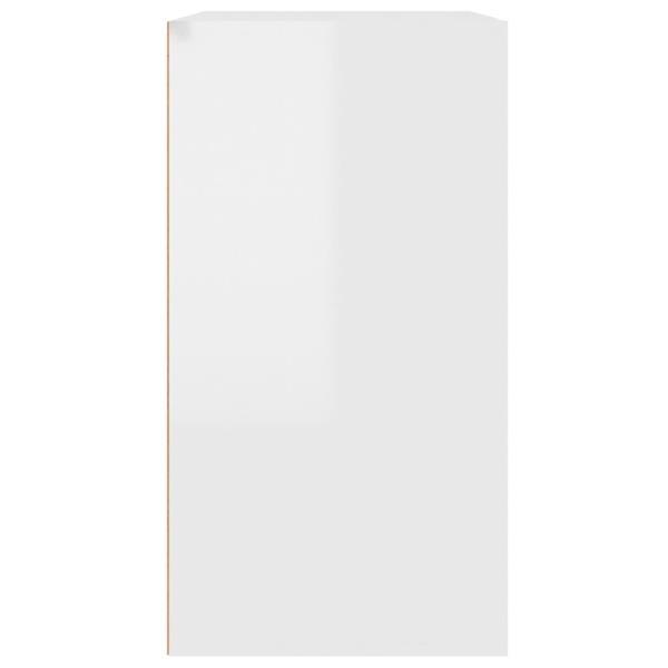 Grote foto vidaxl armoire cosm tique blanc brillant 80x40x75 cm bois d huis en inrichting overige