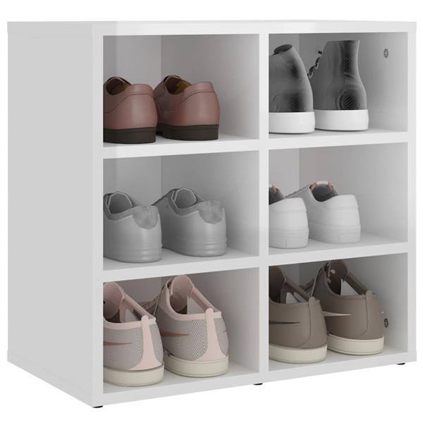 Grote foto vidaxl armoires chaussures 2 pcs blanc brillant 52 5x30x50 huis en inrichting overige
