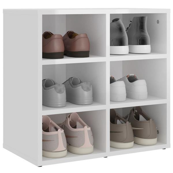 Grote foto vidaxl armoire chaussures blanc brillant 52 5x30x50 cm huis en inrichting overige