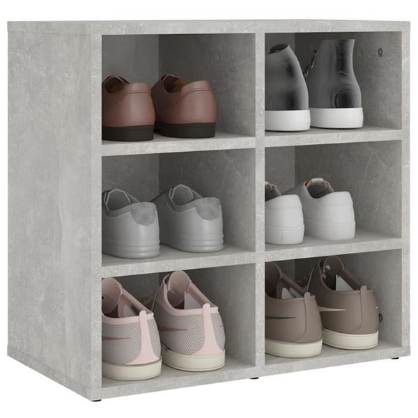 Grote foto vidaxl armoire chaussures gris b ton 52 5x30x50 cm huis en inrichting overige