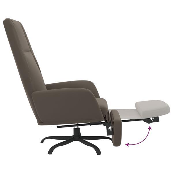 Grote foto vidaxl relaxstoel met voetensteun microvezelstof donkergrijs huis en inrichting stoelen