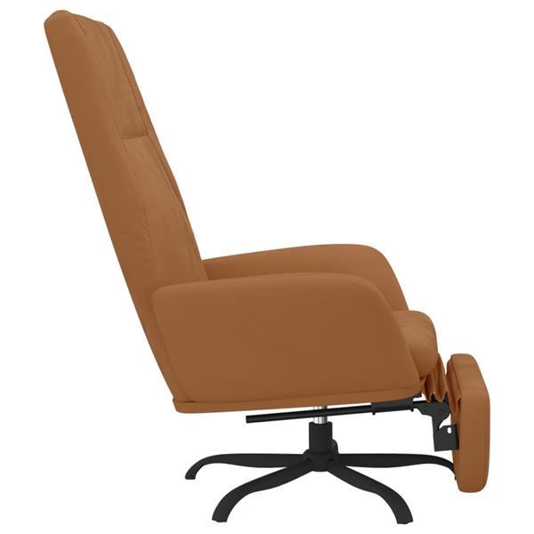 Grote foto vidaxl relaxstoel met voetensteun microvezelstof taupe huis en inrichting stoelen
