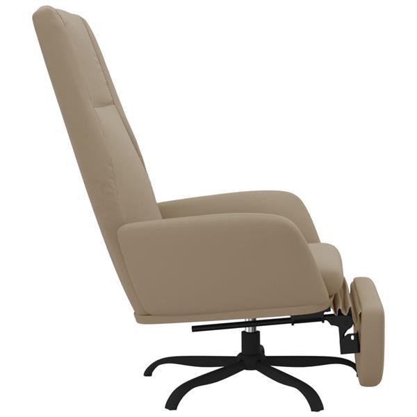 Grote foto vidaxl relaxstoel met voetensteun microvezelstof lichtgrijs huis en inrichting stoelen