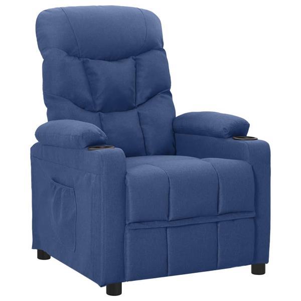 Grote foto vidaxl fauteuil verstelbaar stof blauw huis en inrichting stoelen