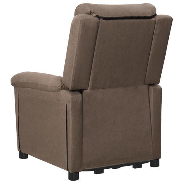 Grote foto vidaxl sta opstoel verstelbaar stof taupe huis en inrichting stoelen