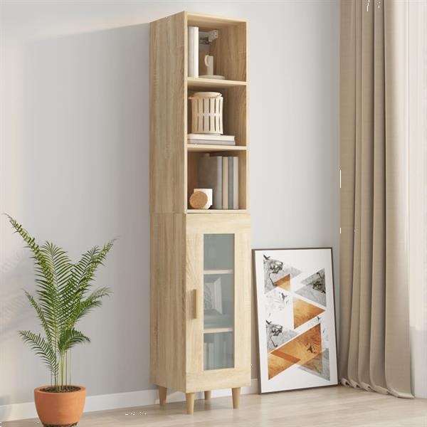 Grote foto vidaxl wandkast 34 5x32 5x90 cm bewerkt hout sonoma eikenkle huis en inrichting overige