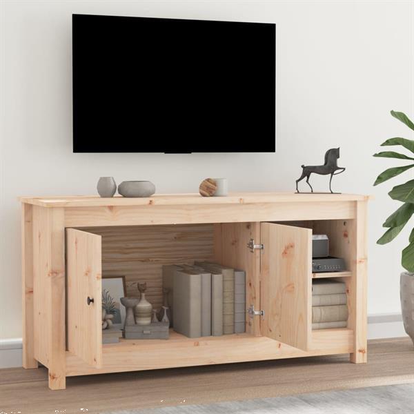 Grote foto vidaxl tv meubel 103x36 5x52 cm massief grenenhout huis en inrichting overige
