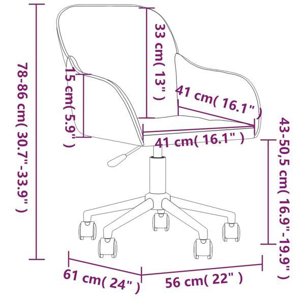 Grote foto vidaxl eetkamerstoelen draaibaar 2 st fluweel donkergrijs huis en inrichting stoelen