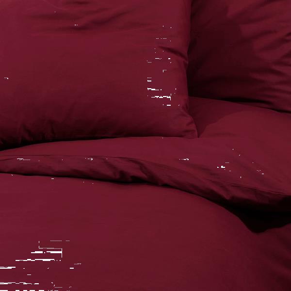 Grote foto vidaxl dekbedovertrekset 200x200 cm katoen bordeauxrood huis en inrichting bedden