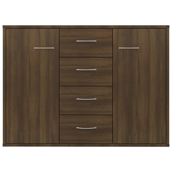 Grote foto vidaxl dressoir 88x30x65 cm bewerkt hout bruineikenkleurig huis en inrichting overige