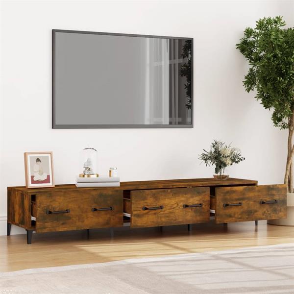 Grote foto vidaxl tv meubel 150x34 5x30 cm bewerkt hout gerookt eikenkl huis en inrichting overige