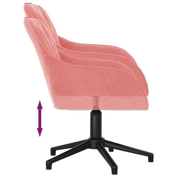 Grote foto vidaxl kantoorstoel draaibaar fluweel roze huis en inrichting kantooraccessoires