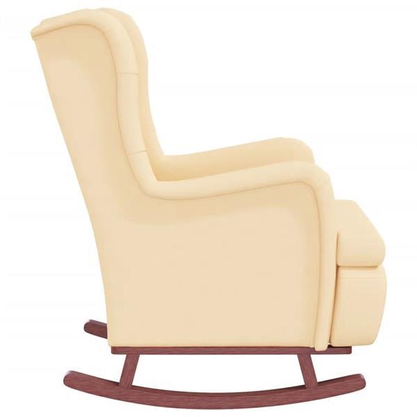 Grote foto vidaxl fauteuil met schommelpoten en voetenbank fluweel cr m huis en inrichting stoelen