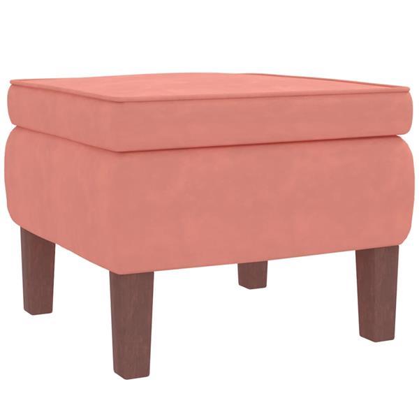Grote foto vidaxl fauteuil met schommelpoten en voetenbank fluweel roze huis en inrichting stoelen
