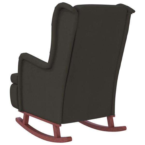 Grote foto vidaxl fauteuil met schommelpoten en voetenbank fluweel donk huis en inrichting stoelen