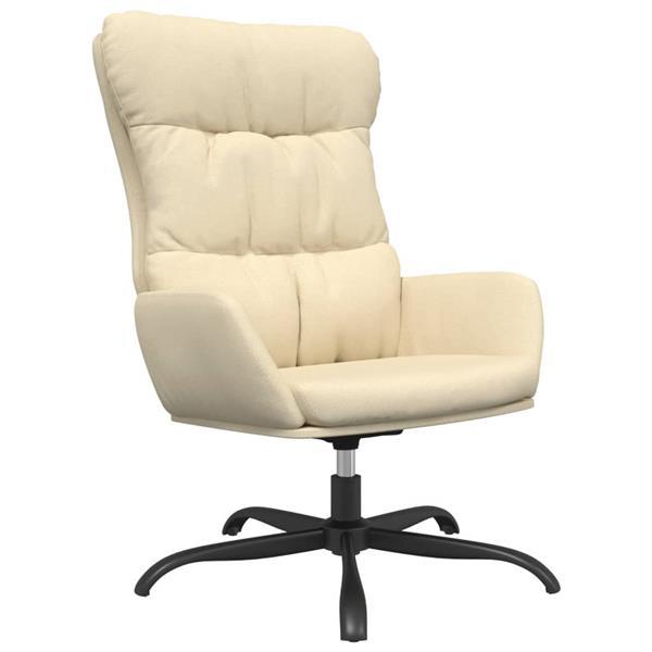 Grote foto vidaxl relaxstoel met voetenbank stof cr mekleurig huis en inrichting stoelen