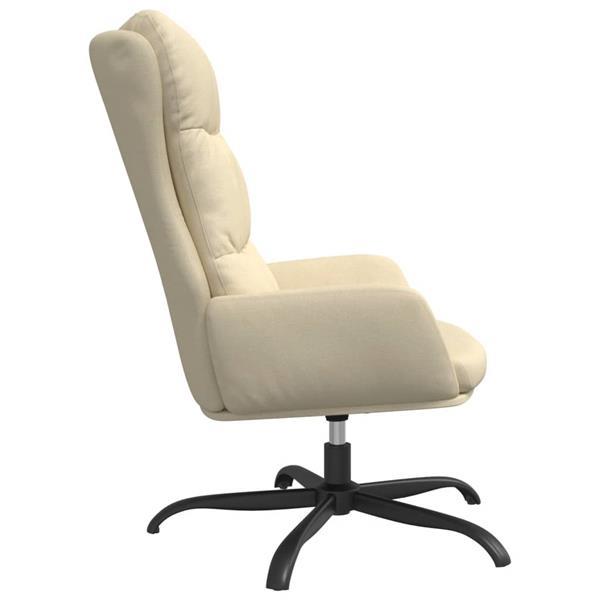 Grote foto vidaxl relaxstoel met voetenbank stof cr mekleurig huis en inrichting stoelen