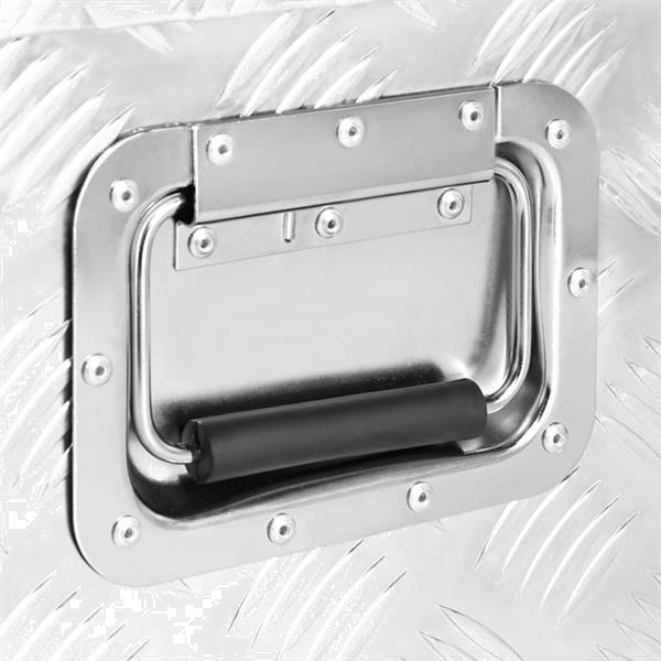 Grote foto vidaxl opbergbox 60x23 5x23 cm aluminium zilverkleurig doe het zelf en verbouw materialen en producten