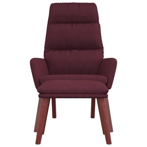 Grote foto vidaxl relaxstoel met voetenbank stof paars huis en inrichting stoelen