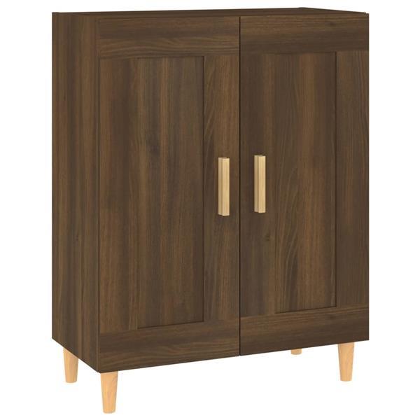 Grote foto vidaxl dressoir 69 5x34x90 cm bewerkt hout bruineikenkleurig huis en inrichting overige