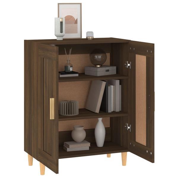 Grote foto vidaxl dressoir 69 5x34x90 cm bewerkt hout bruineikenkleurig huis en inrichting overige