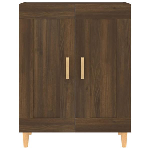 Grote foto vidaxl dressoir 69 5x34x90 cm bewerkt hout bruineikenkleurig huis en inrichting overige