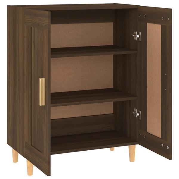 Grote foto vidaxl dressoir 69 5x34x90 cm bewerkt hout bruineikenkleurig huis en inrichting overige