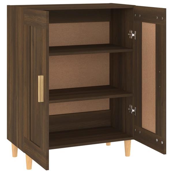 Grote foto vidaxl dressoir 69 5x34x90 cm bewerkt hout bruineikenkleurig huis en inrichting overige