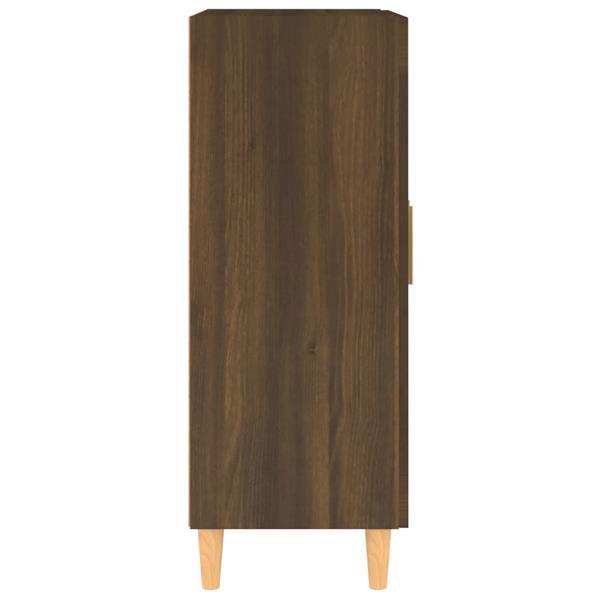 Grote foto vidaxl dressoir 69 5x34x90 cm bewerkt hout bruineikenkleurig huis en inrichting overige