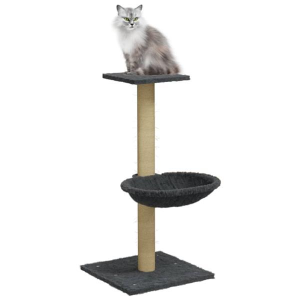 Grote foto vidaxl kattenmeubel met sisal krabpaal 74 cm donkergrijs dieren en toebehoren katten accessoires
